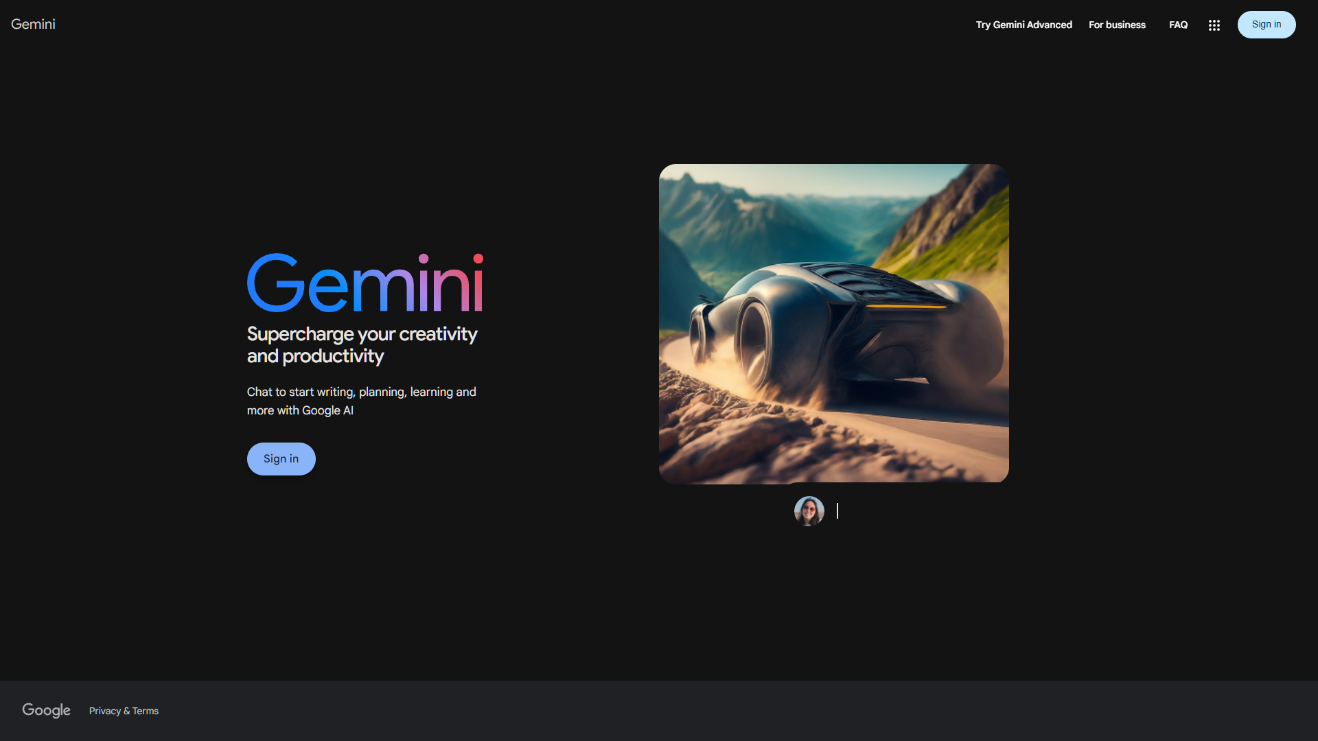 Screenshot for Google Gemini