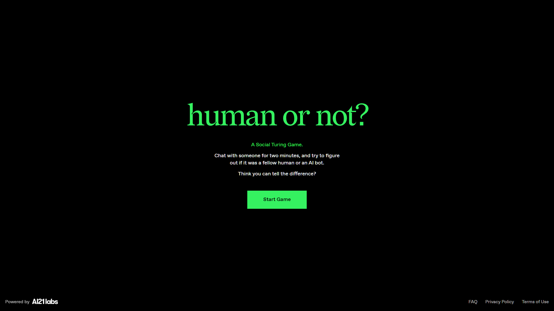 Screenshot for Human or Not