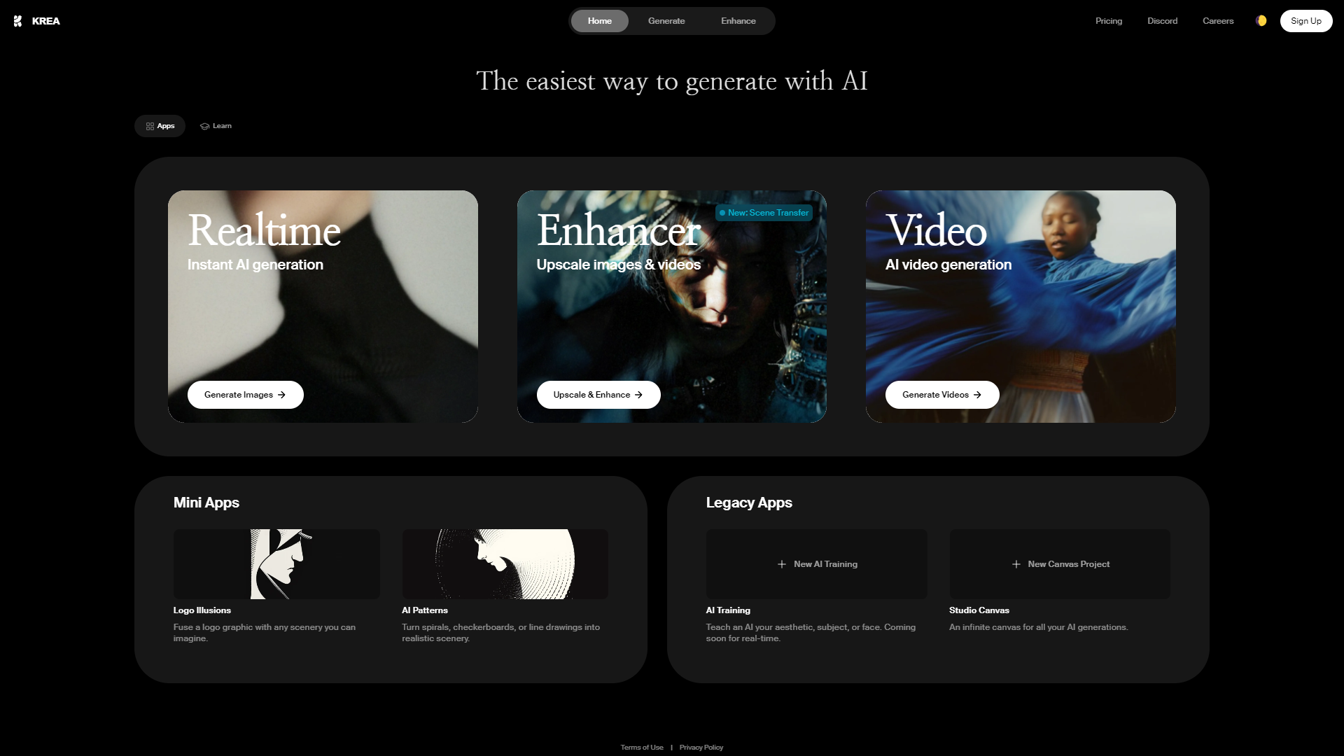 Screenshot for KREA AI