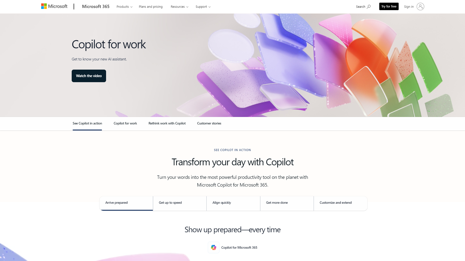Screenshot for Microsoft 365 Copilot