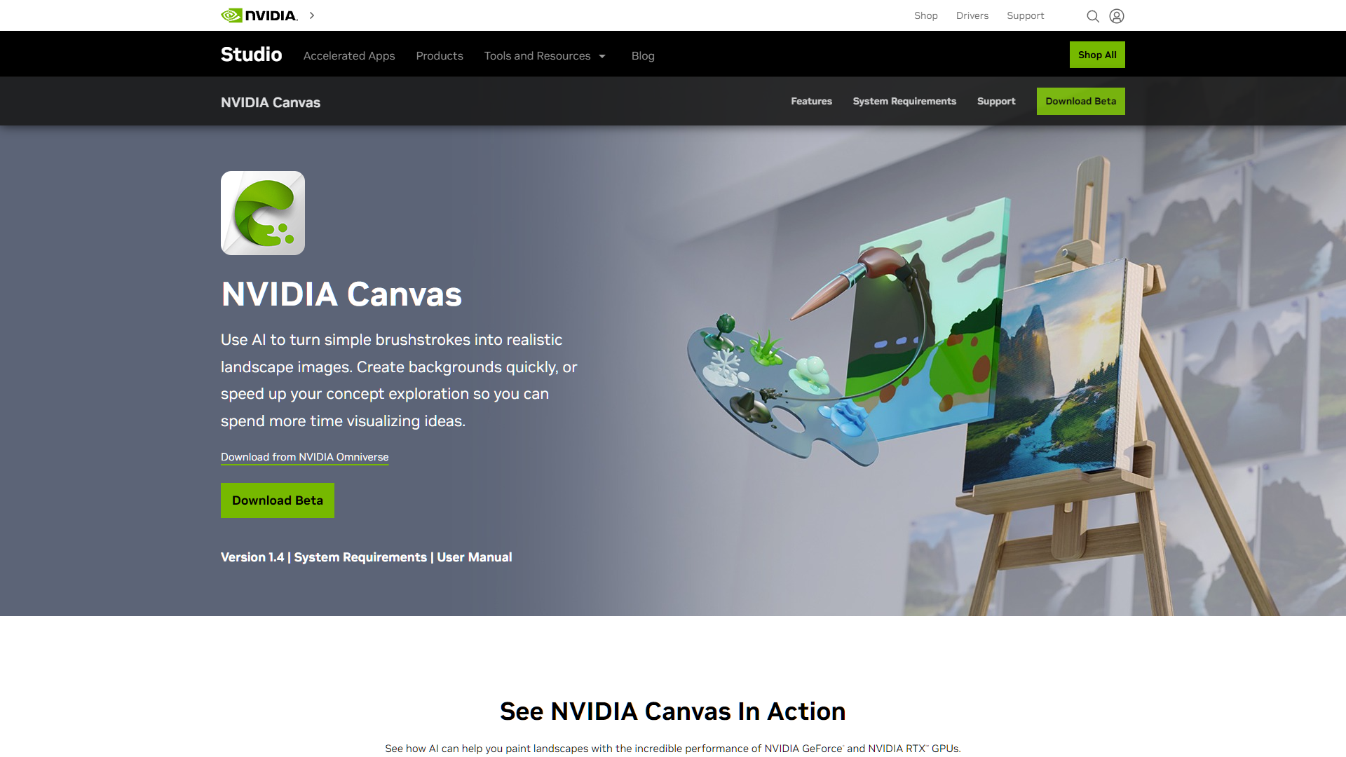 Screenshot for NVIDIA Canvas