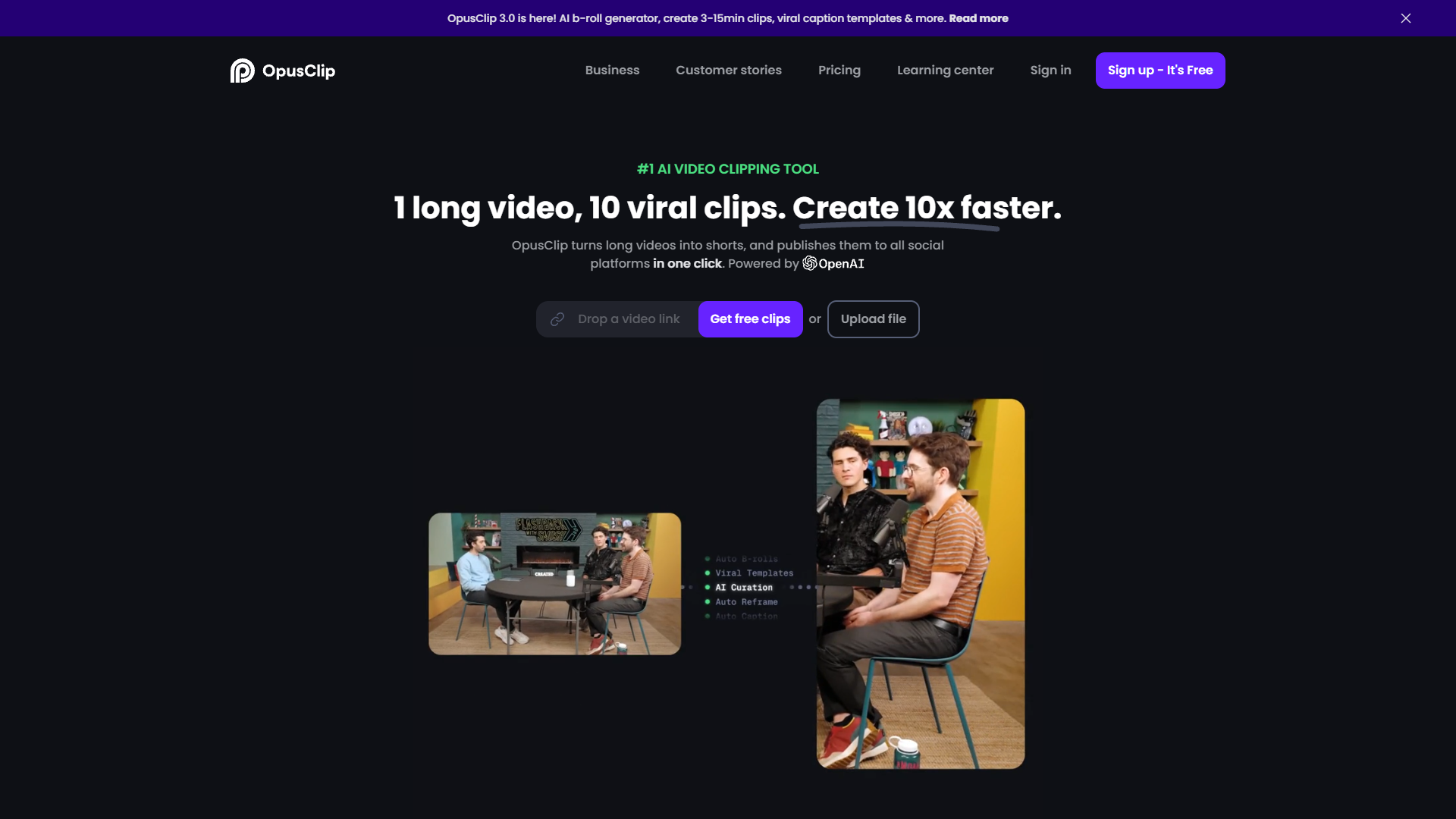 Screenshot for Opus Clip