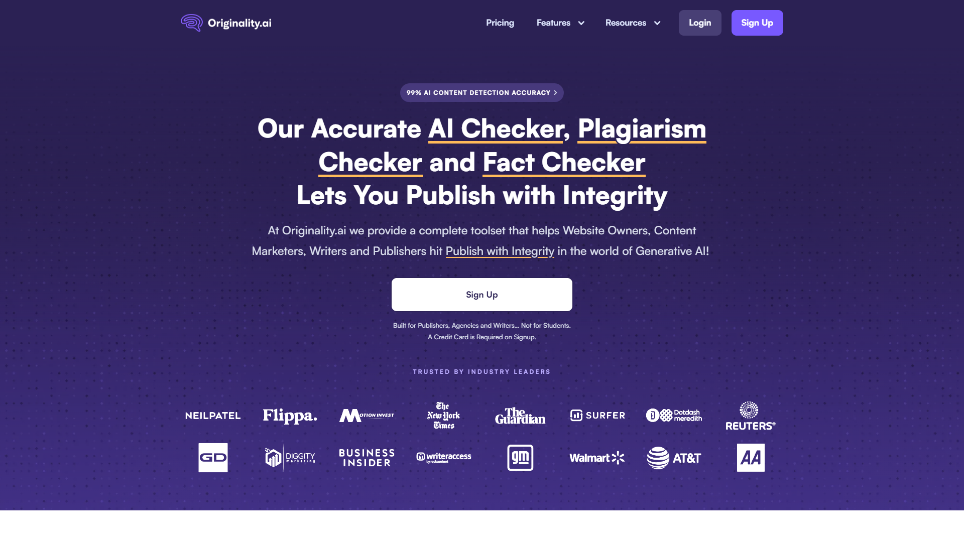 Screenshot for Originality.AI