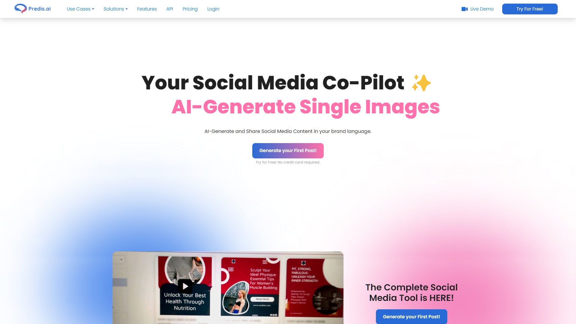 Screenshot for Predis.ai