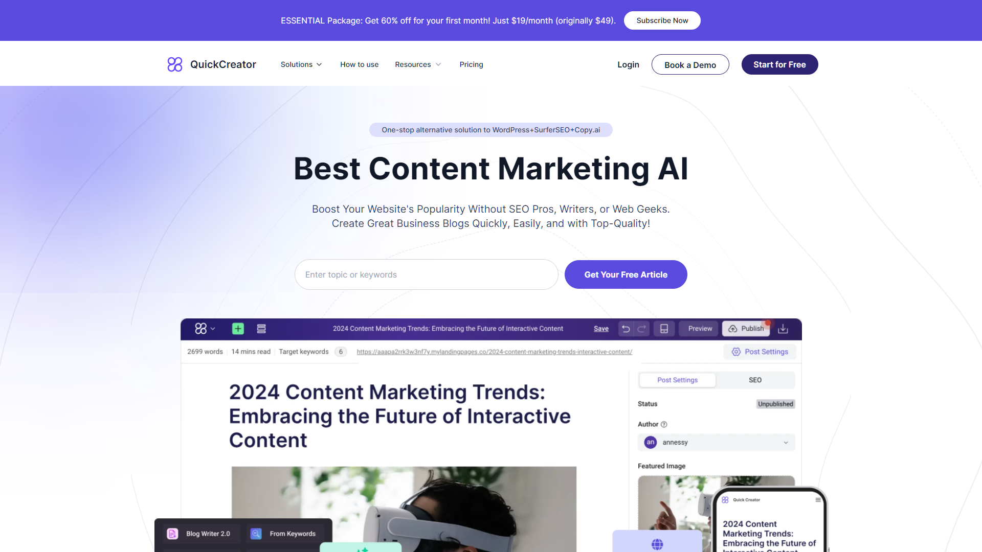 Screenshot for QuickCreator