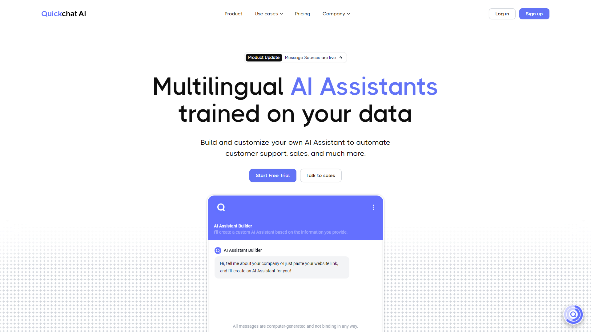 Screenshot for Quickchat AI