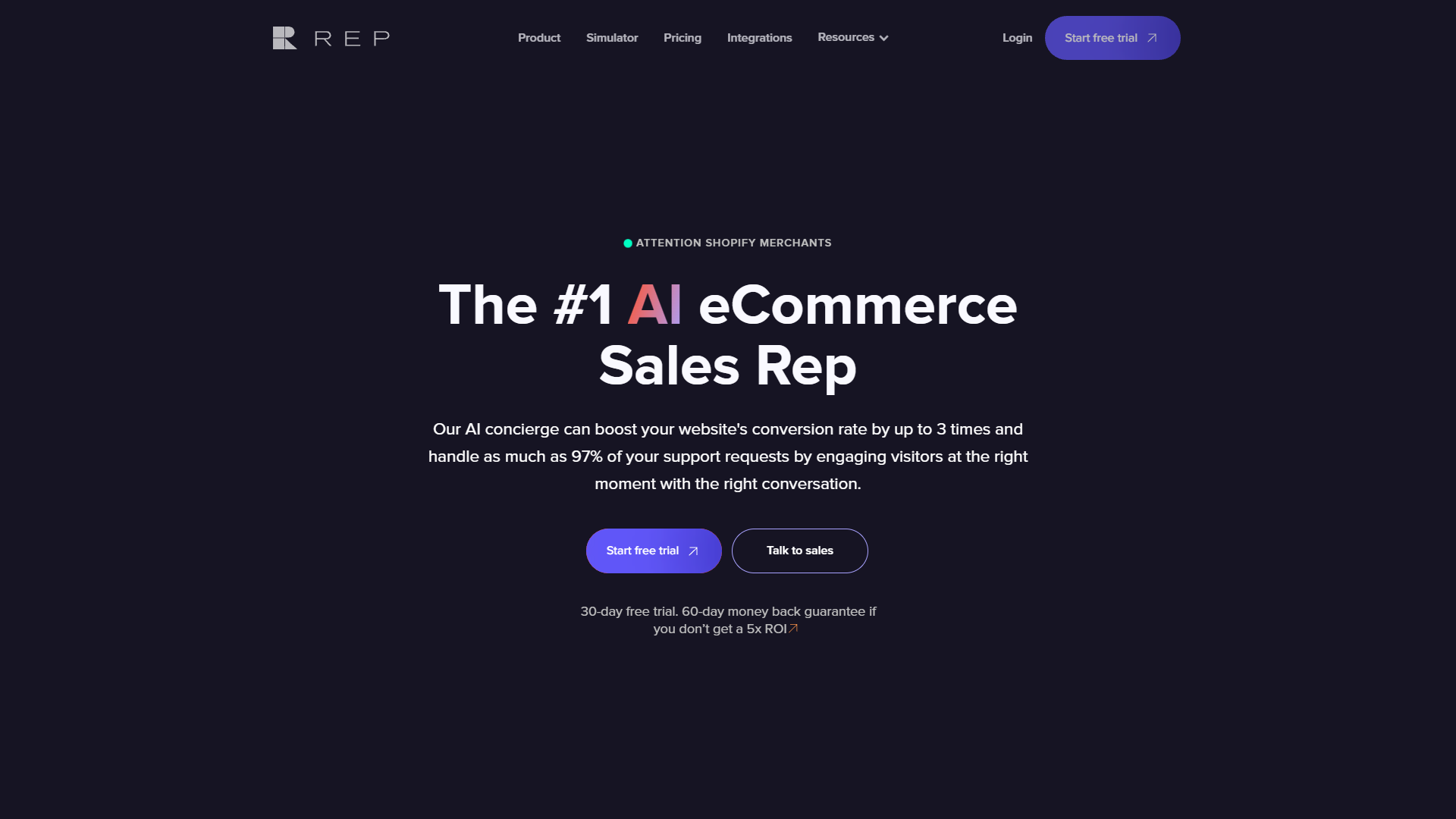 Screenshot for Rep AI