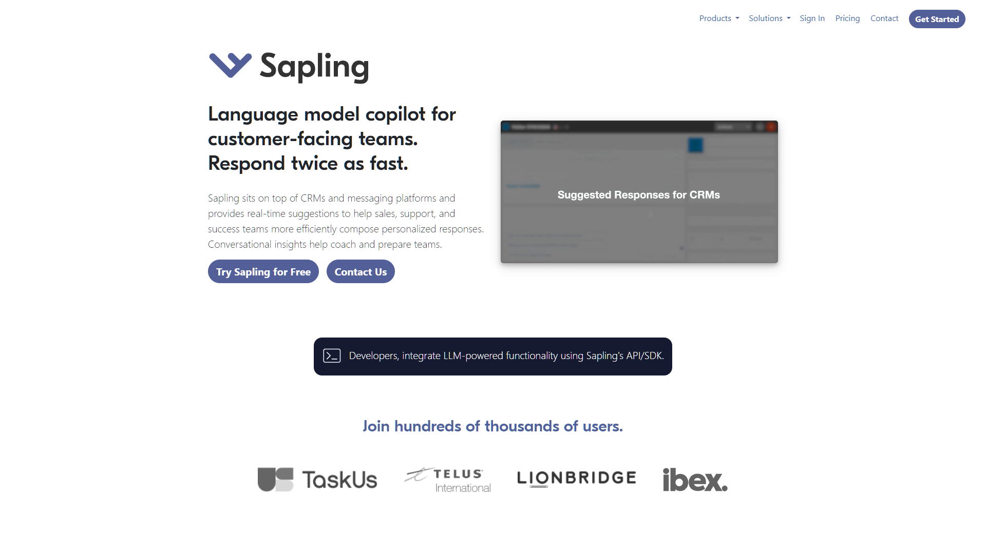 Screenshot for Sapling