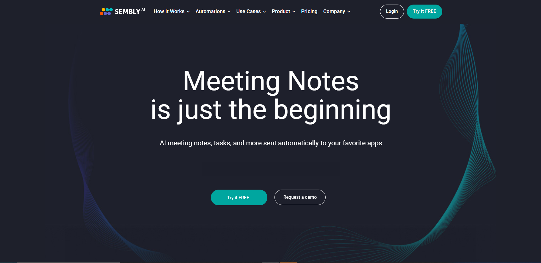 Screenshot for Sembly AI