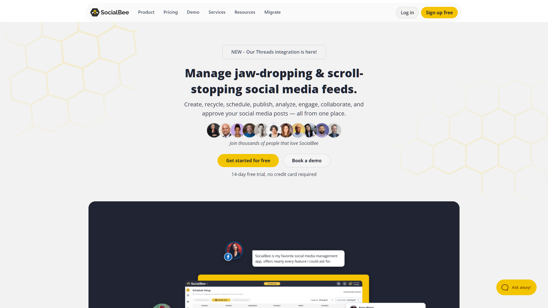 Screenshot for SocialBee