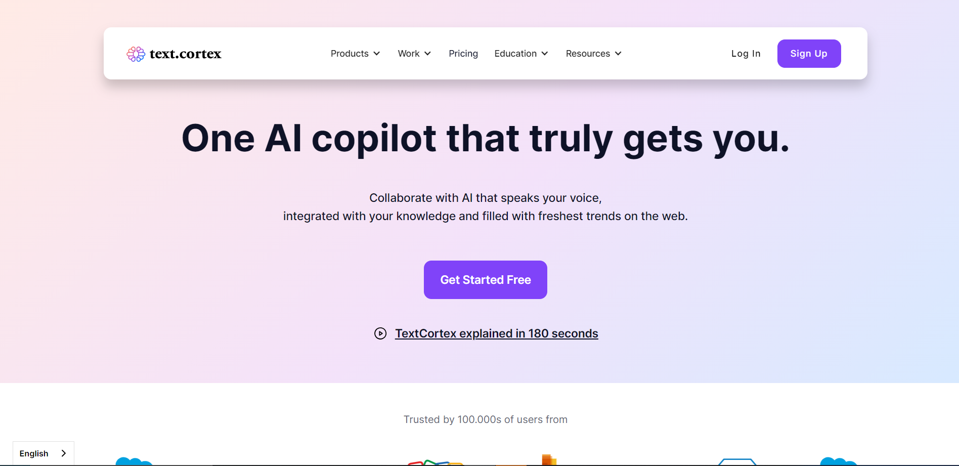 Screenshot for TextCortex