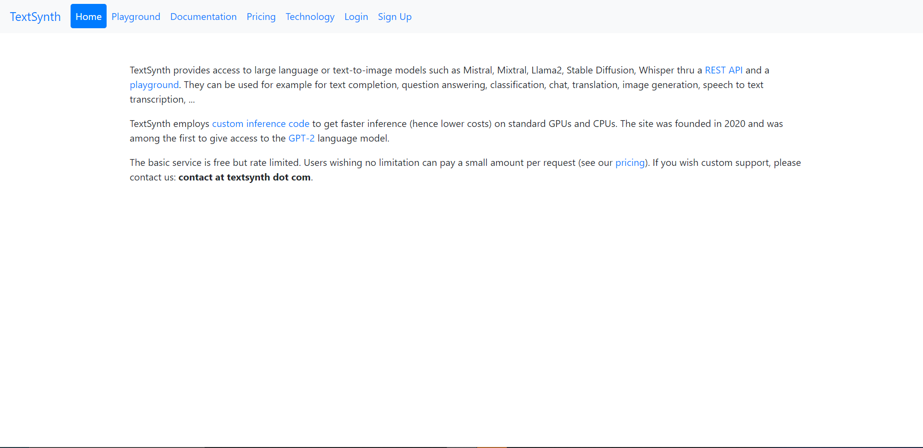 Screenshot for TextSynth