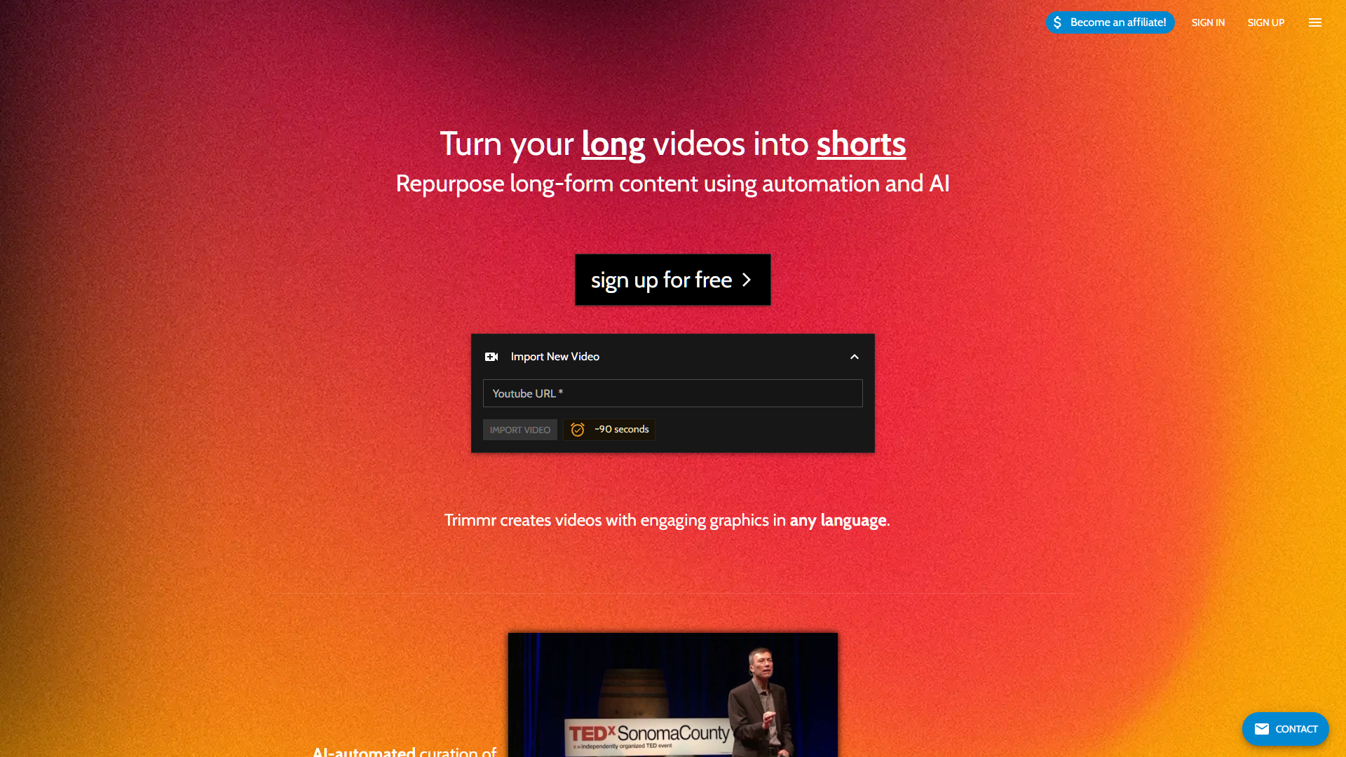 Screenshot for Trimmr.ai