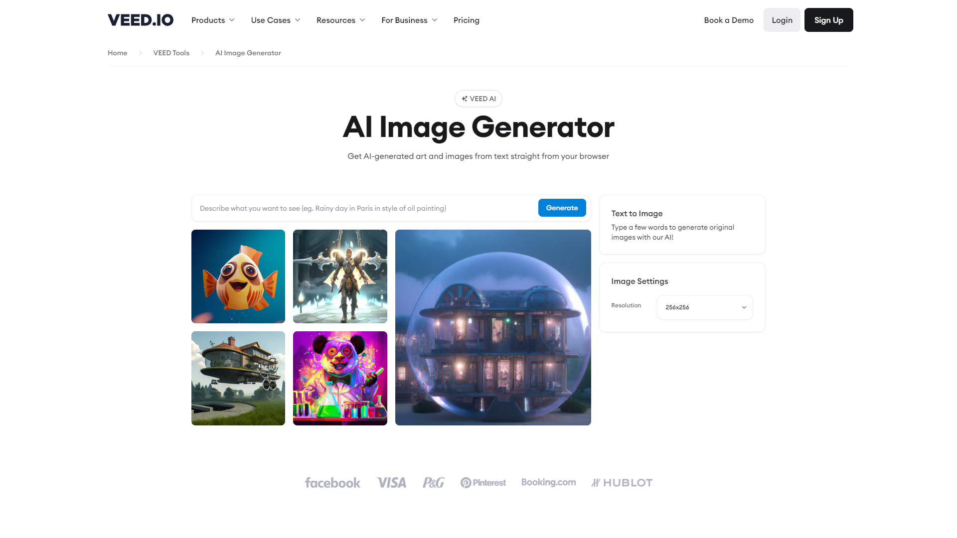 Screenshot for VEED AI Image Generator