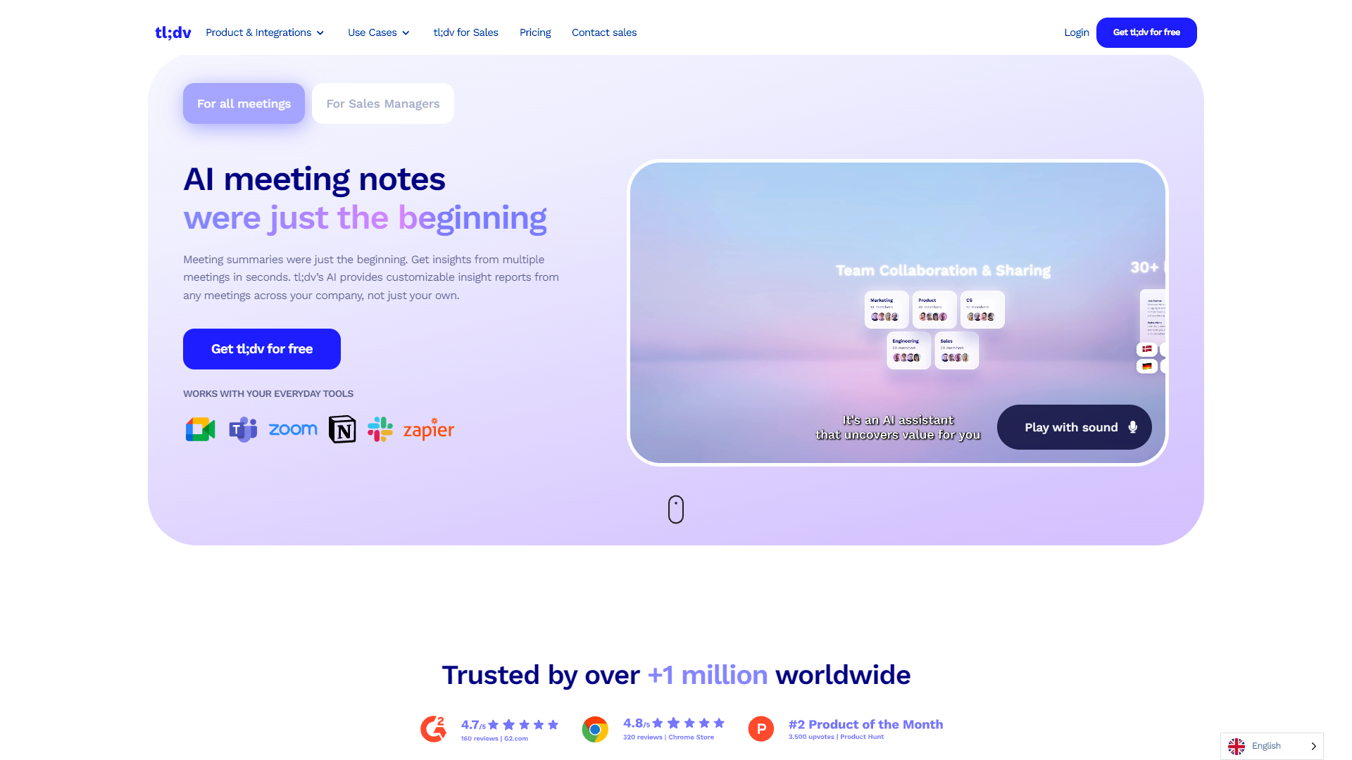 Screenshot for tl;dv