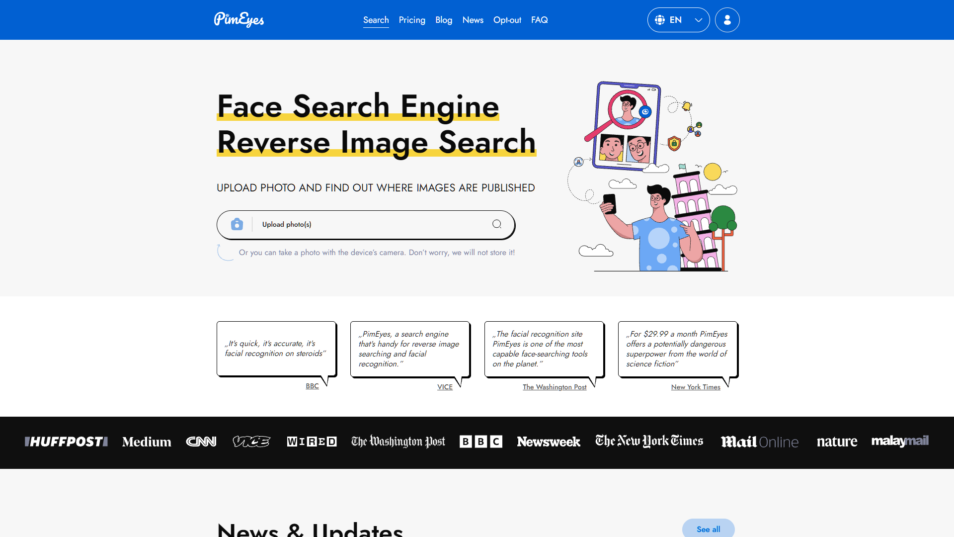 Screenshot for PimEyes