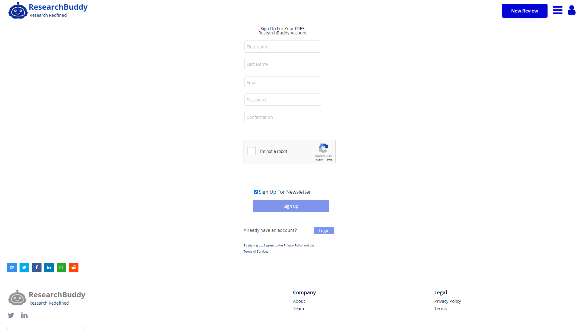 Screenshot for ResearchBuddy