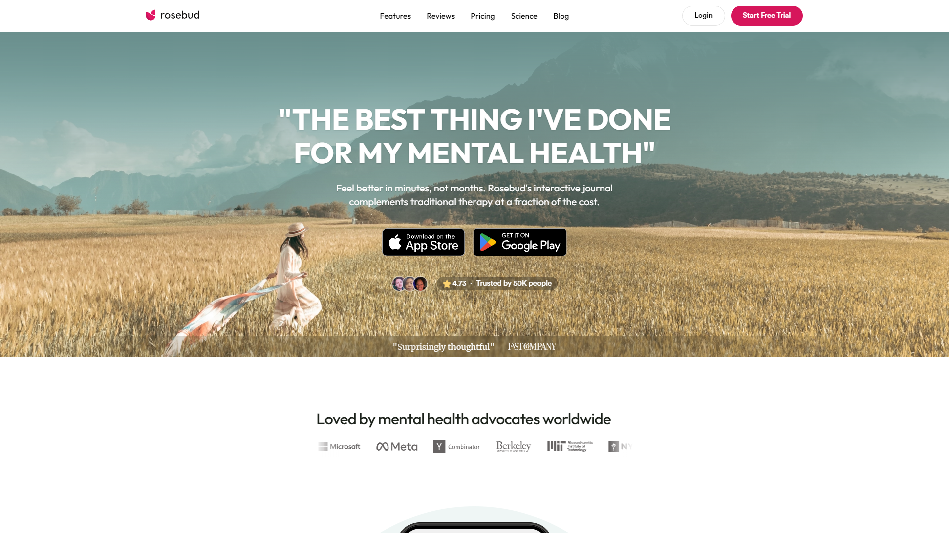 Screenshot for Rosebud Journal