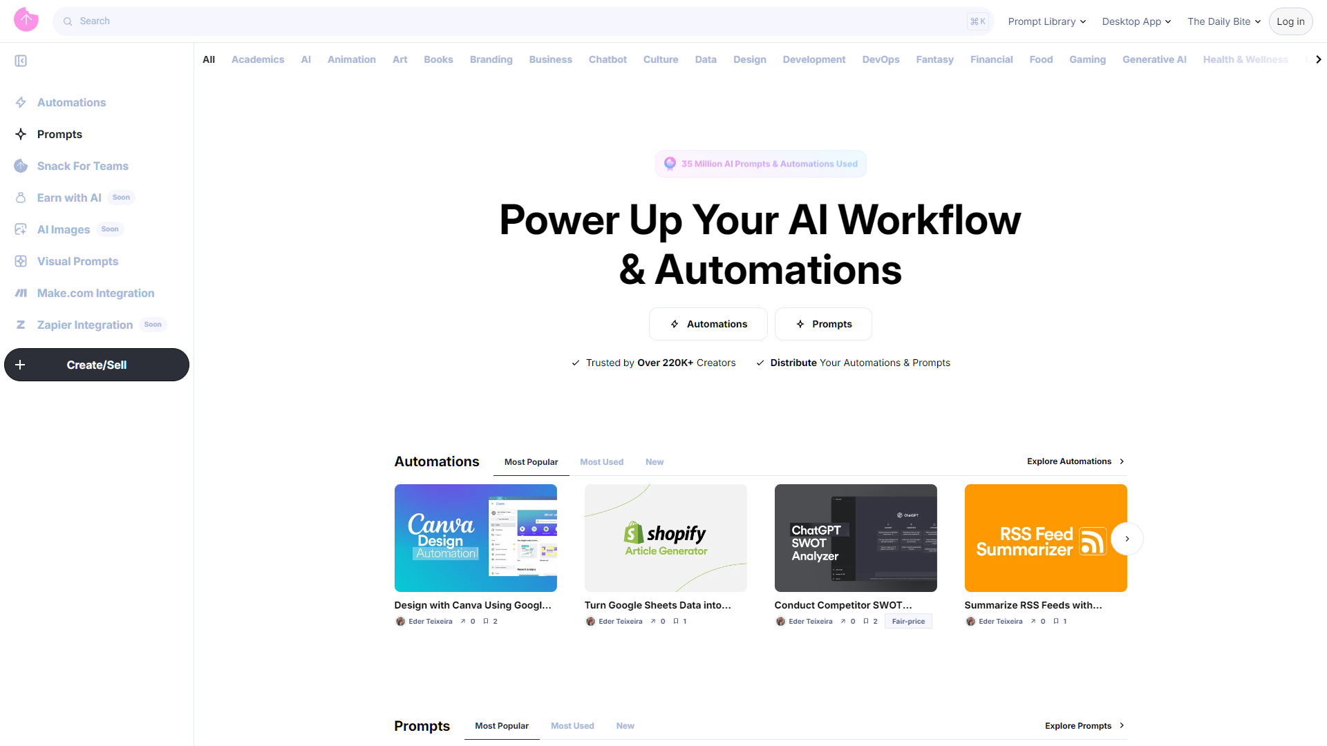 Screenshot for Snack Prompt