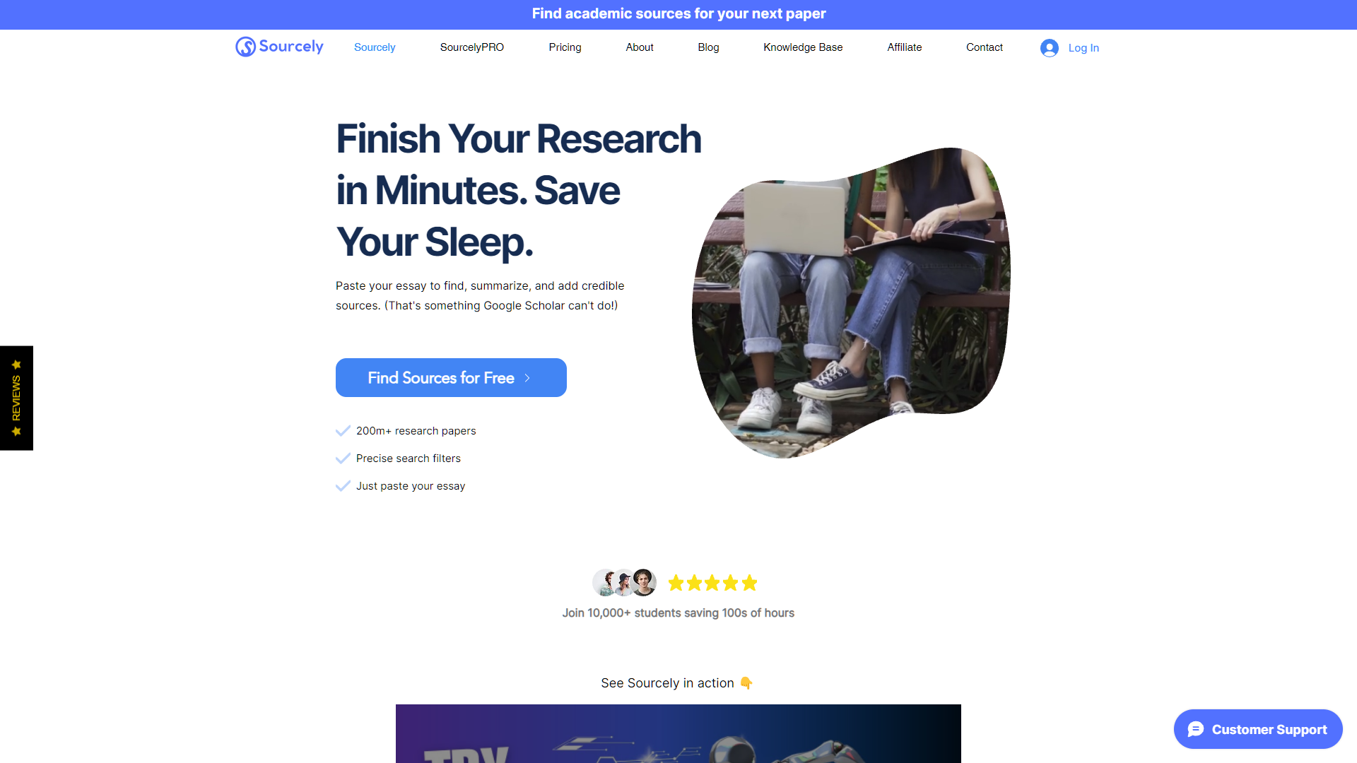 Screenshot for Sourcely