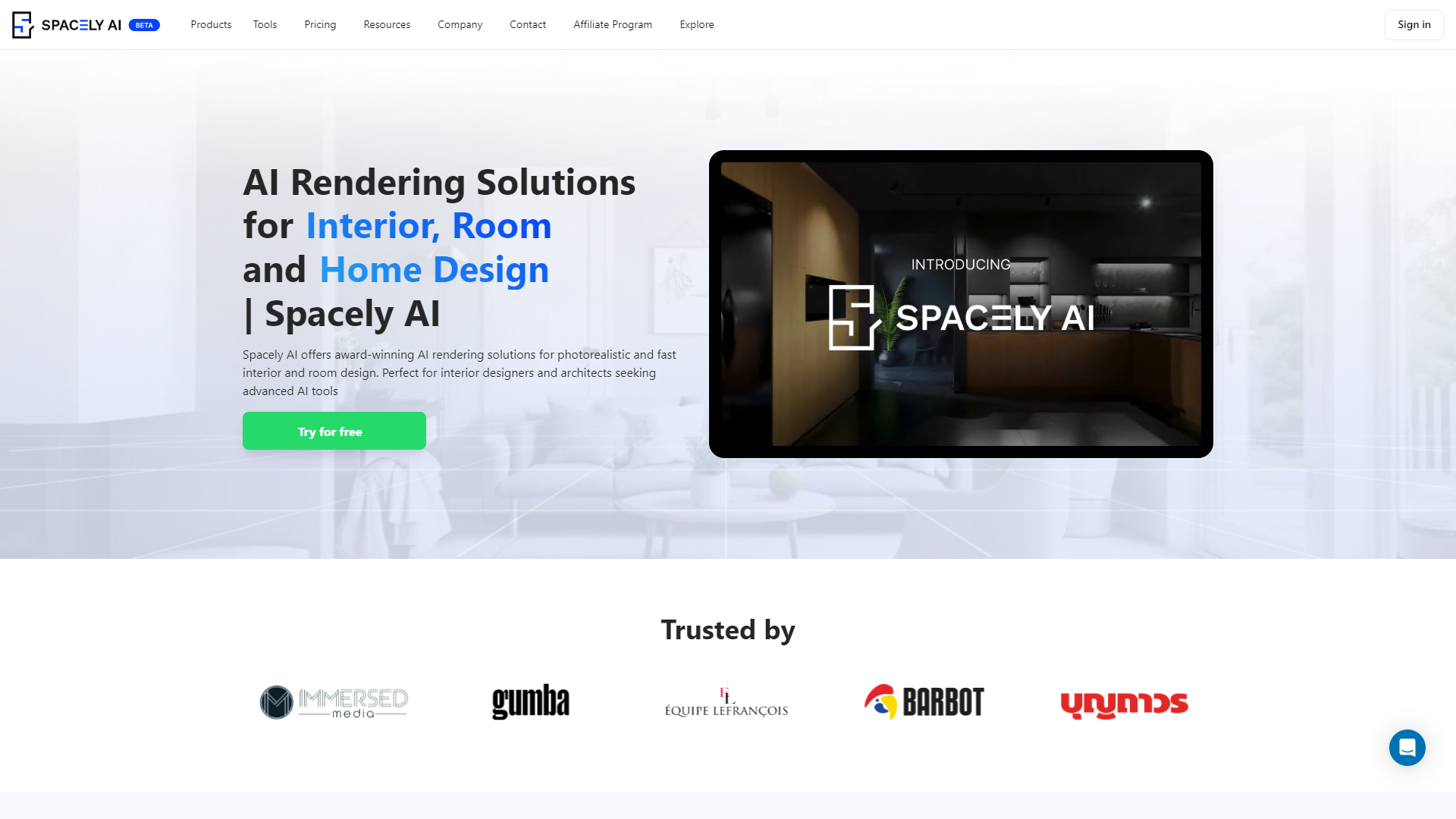 Screenshot for Spacely AI