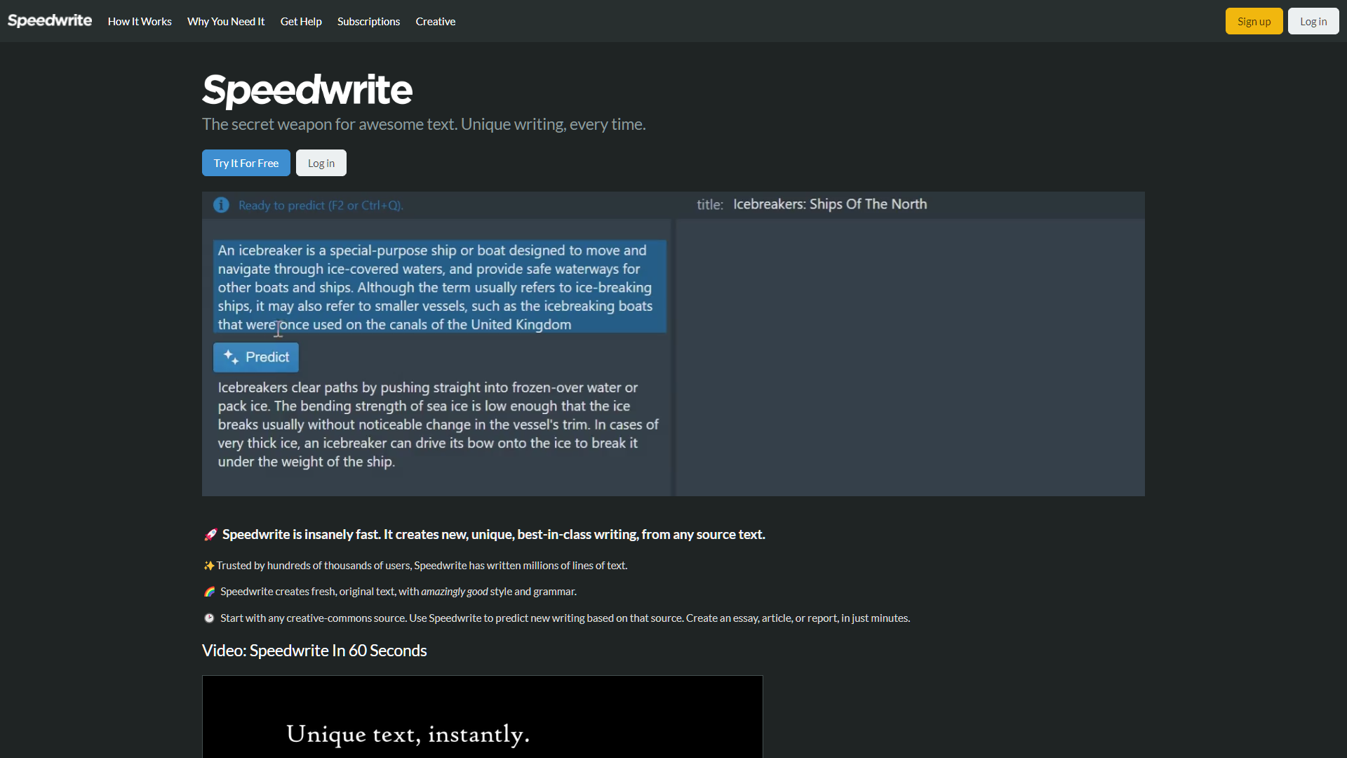 Screenshot for Speedwrite