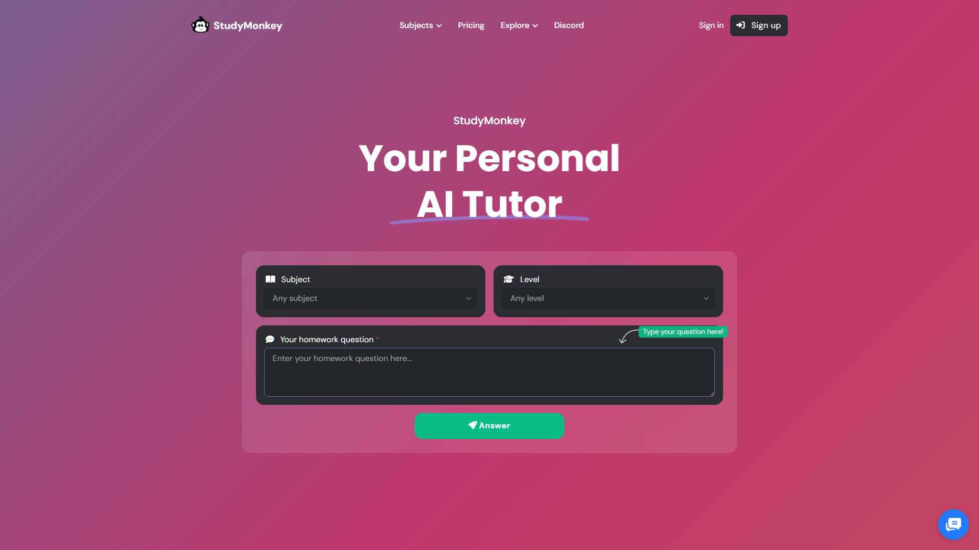 Screenshot for StudyMonkey