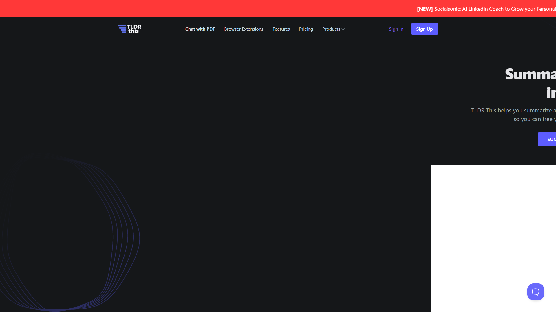 Screenshot for TLDR This