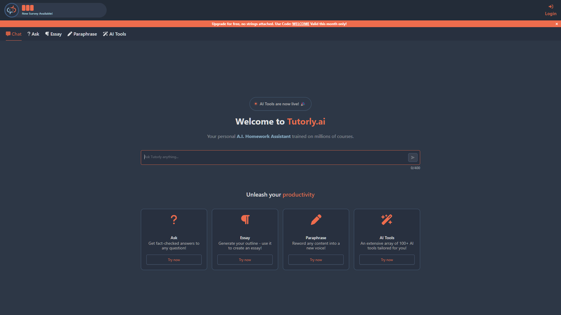 Screenshot for Tutorly.ai
