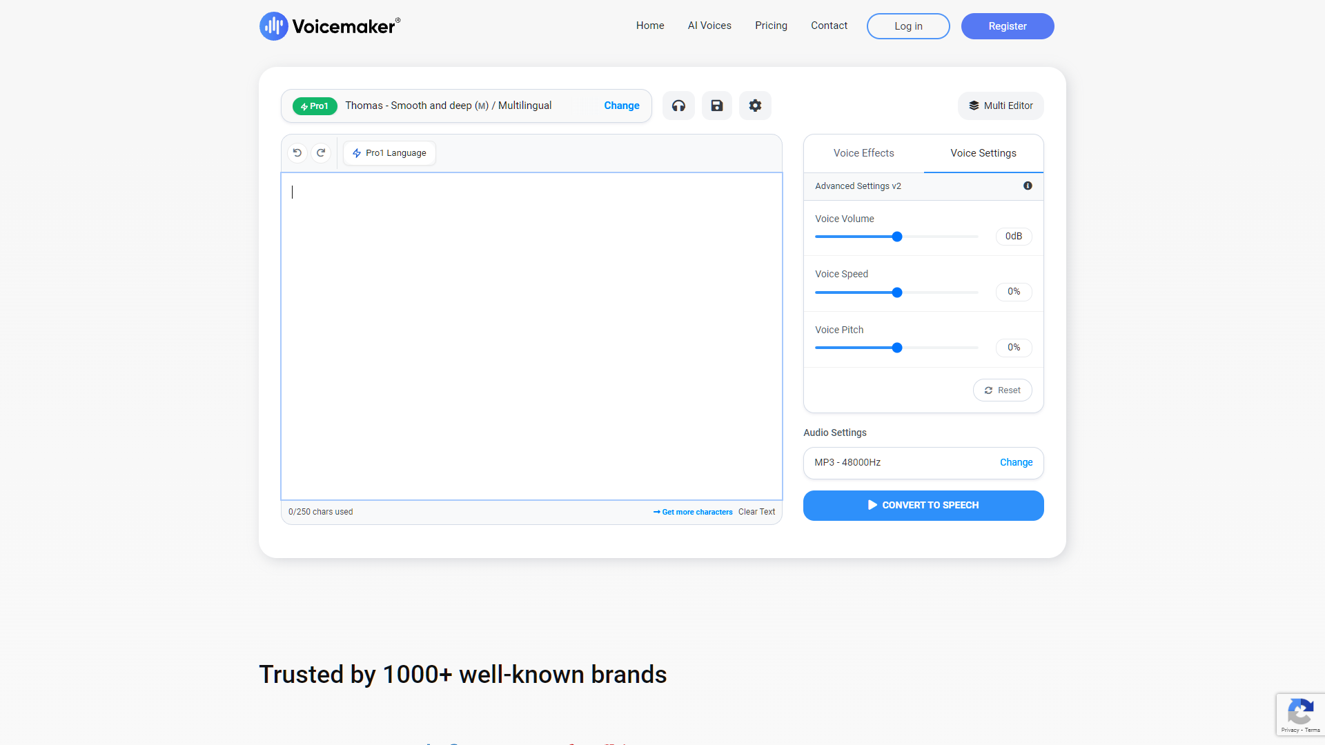 Screenshot for Voicemaker