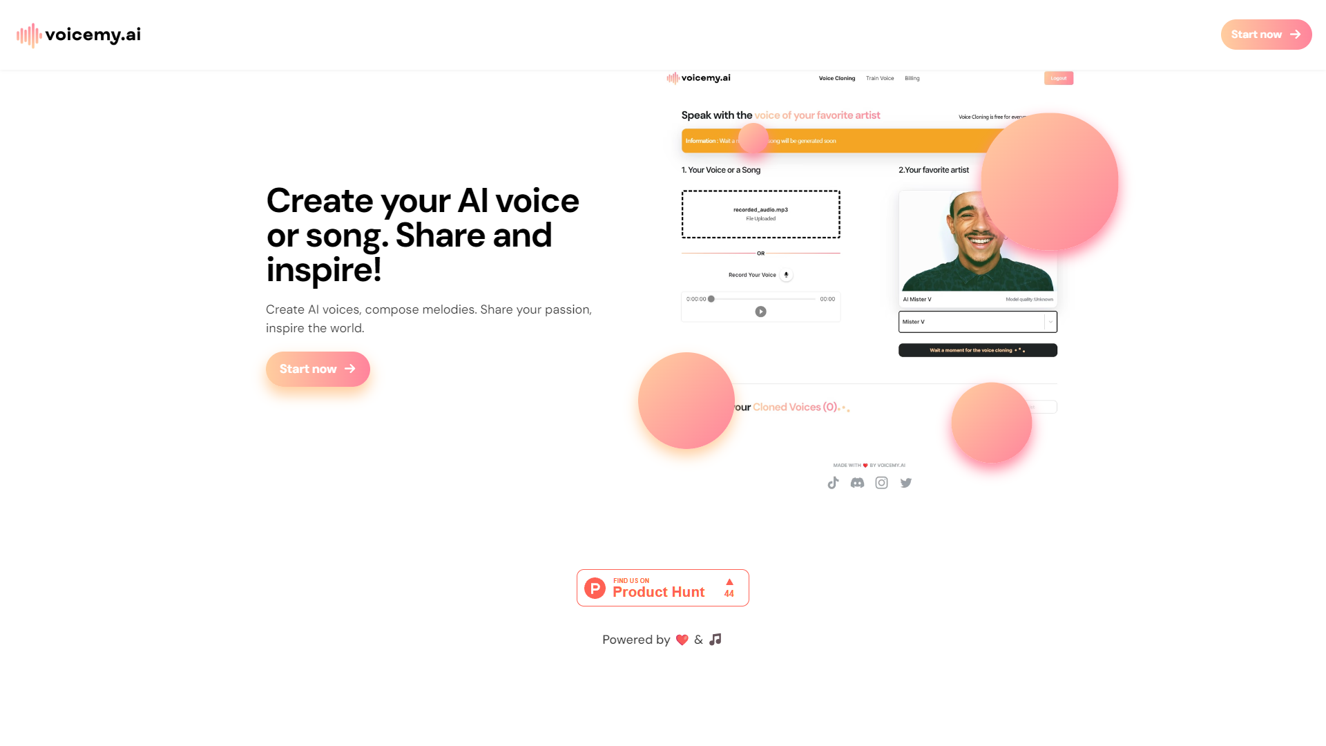 Screenshot for Voicemy.ai