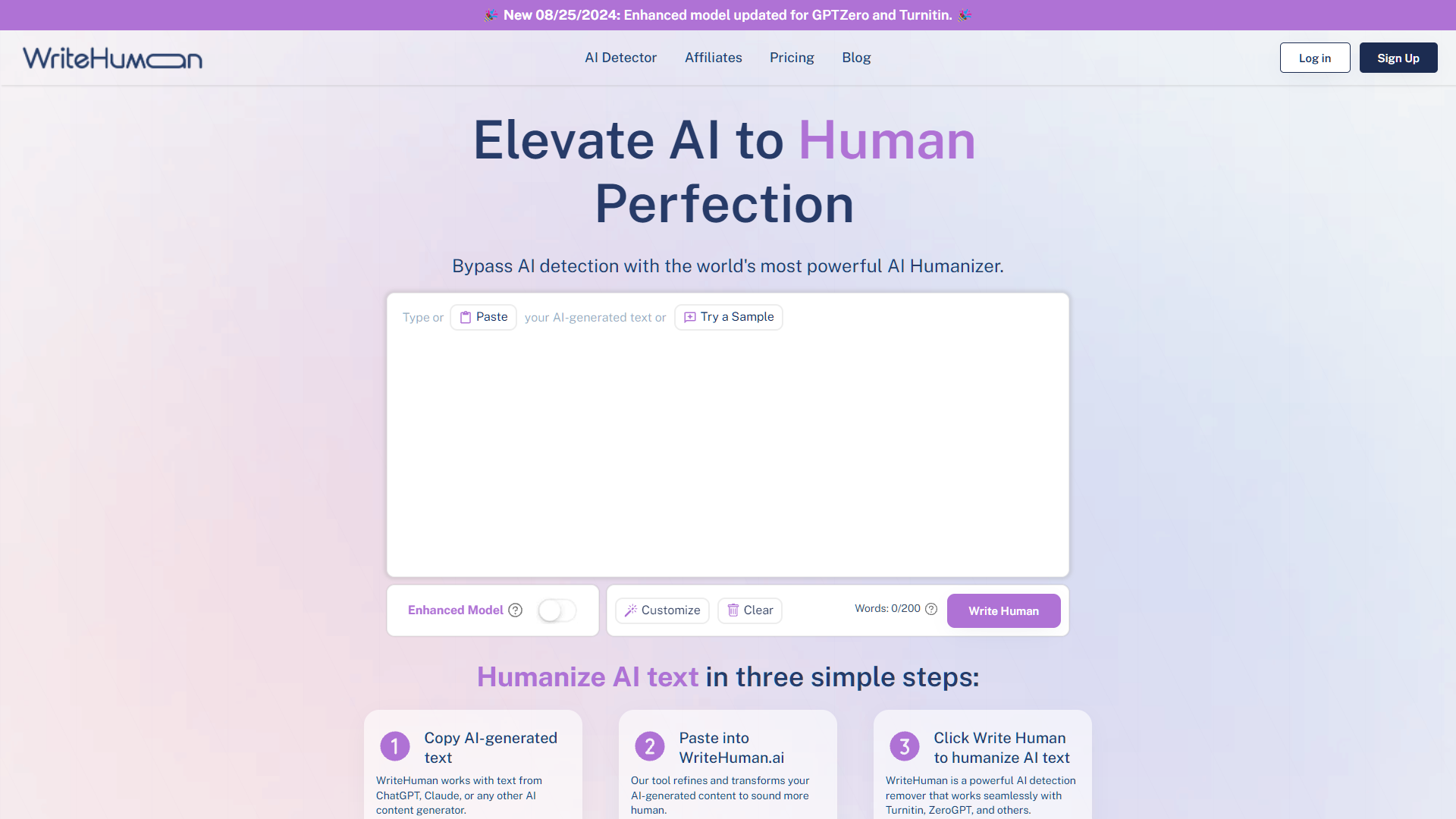 Screenshot for WriteHuman