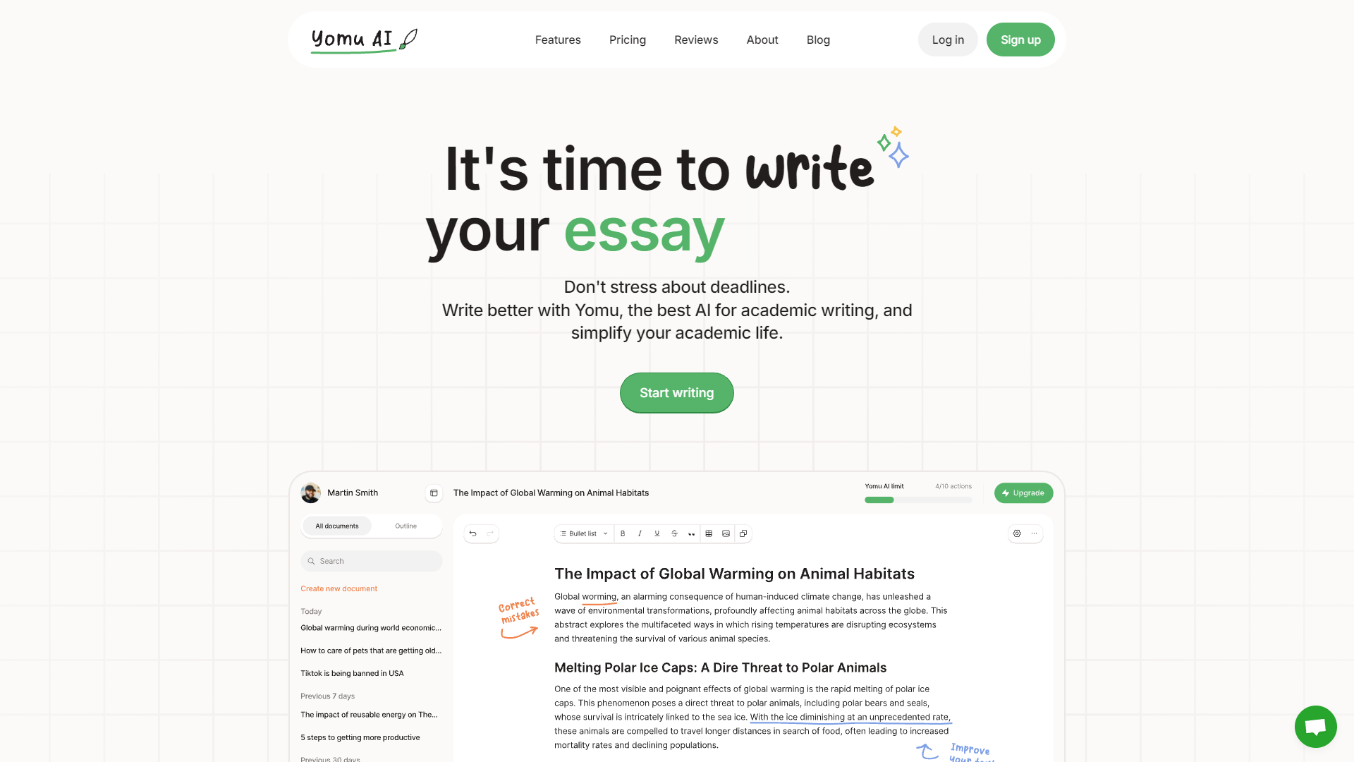 Screenshot for Yomu AI