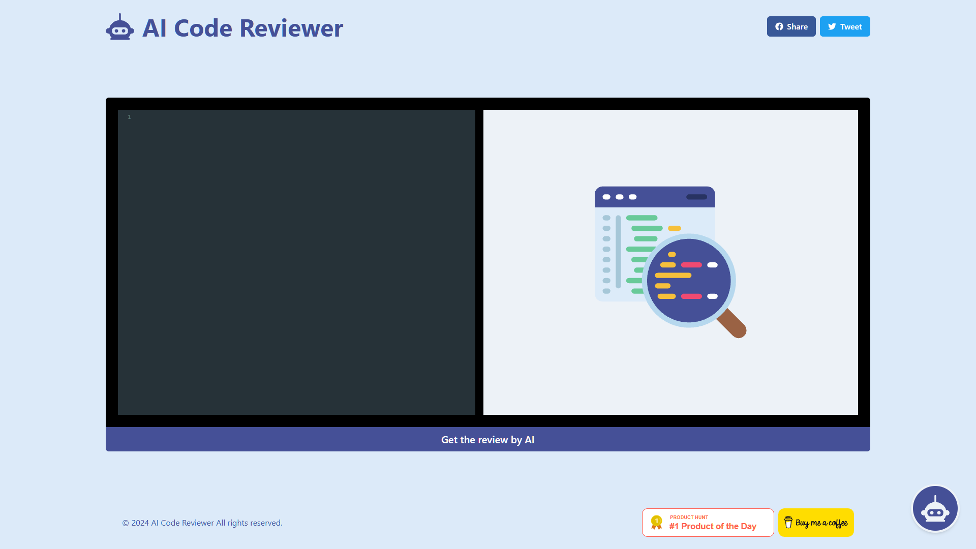 Screenshot for AI Code Reviewer