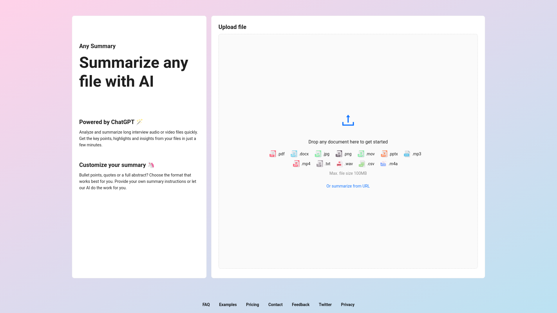 Screenshot for Any Summary