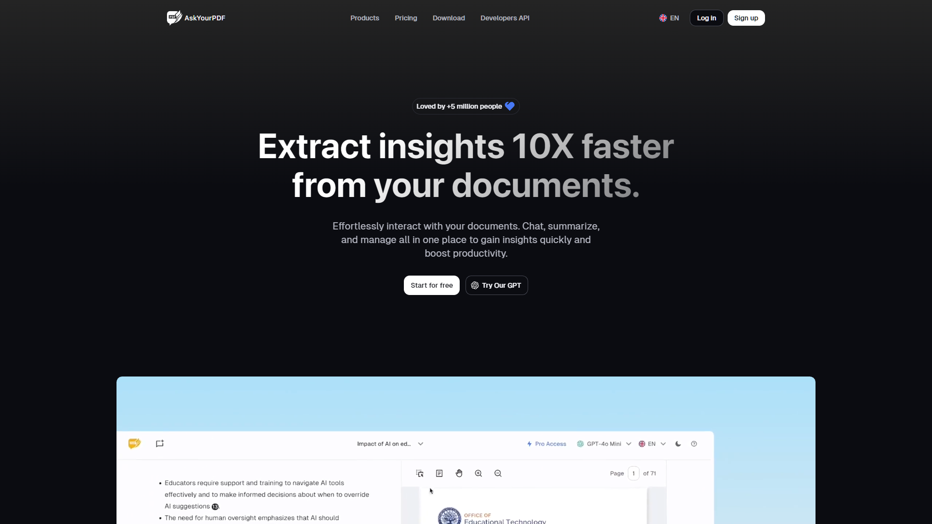 Screenshot for AskYourPDF
