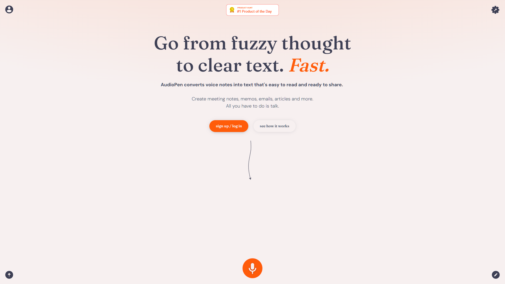 Screenshot for AudioPen