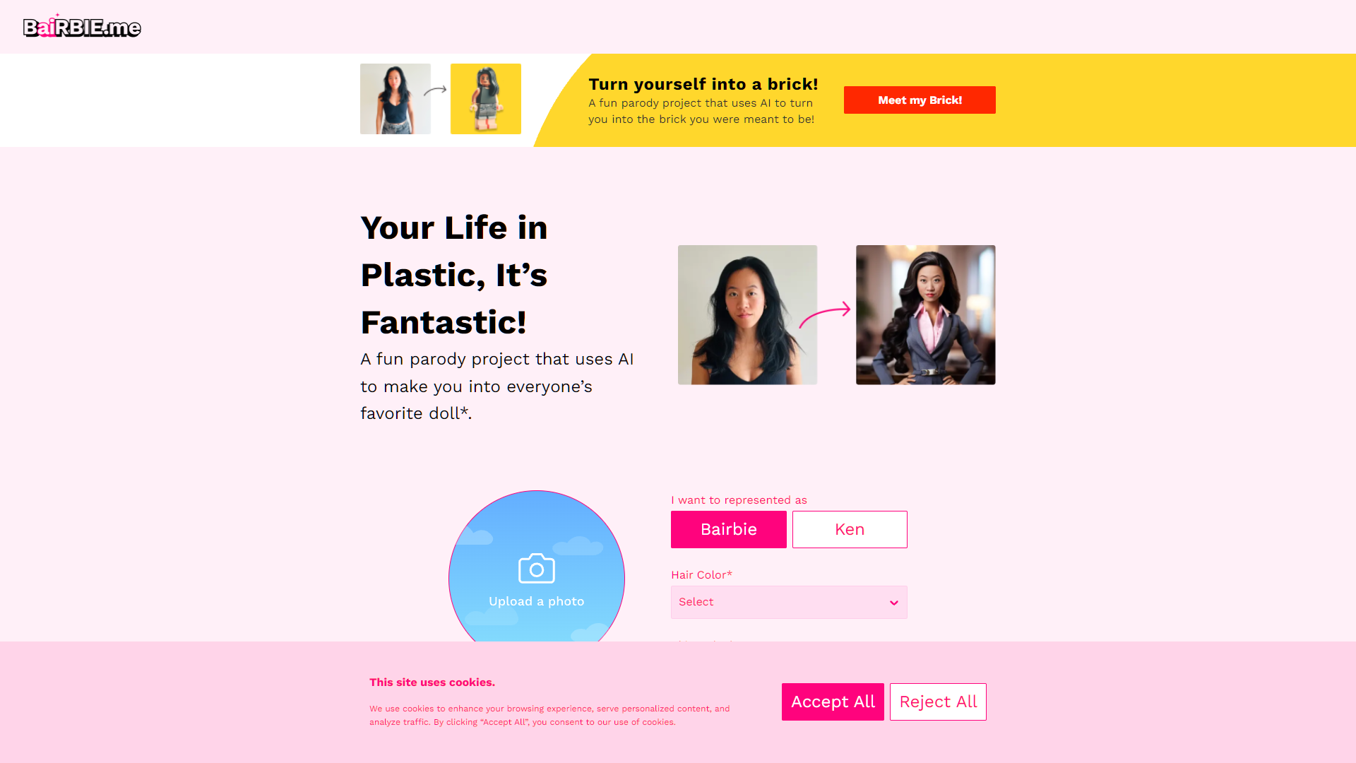 Screenshot for BaiRBIE.me