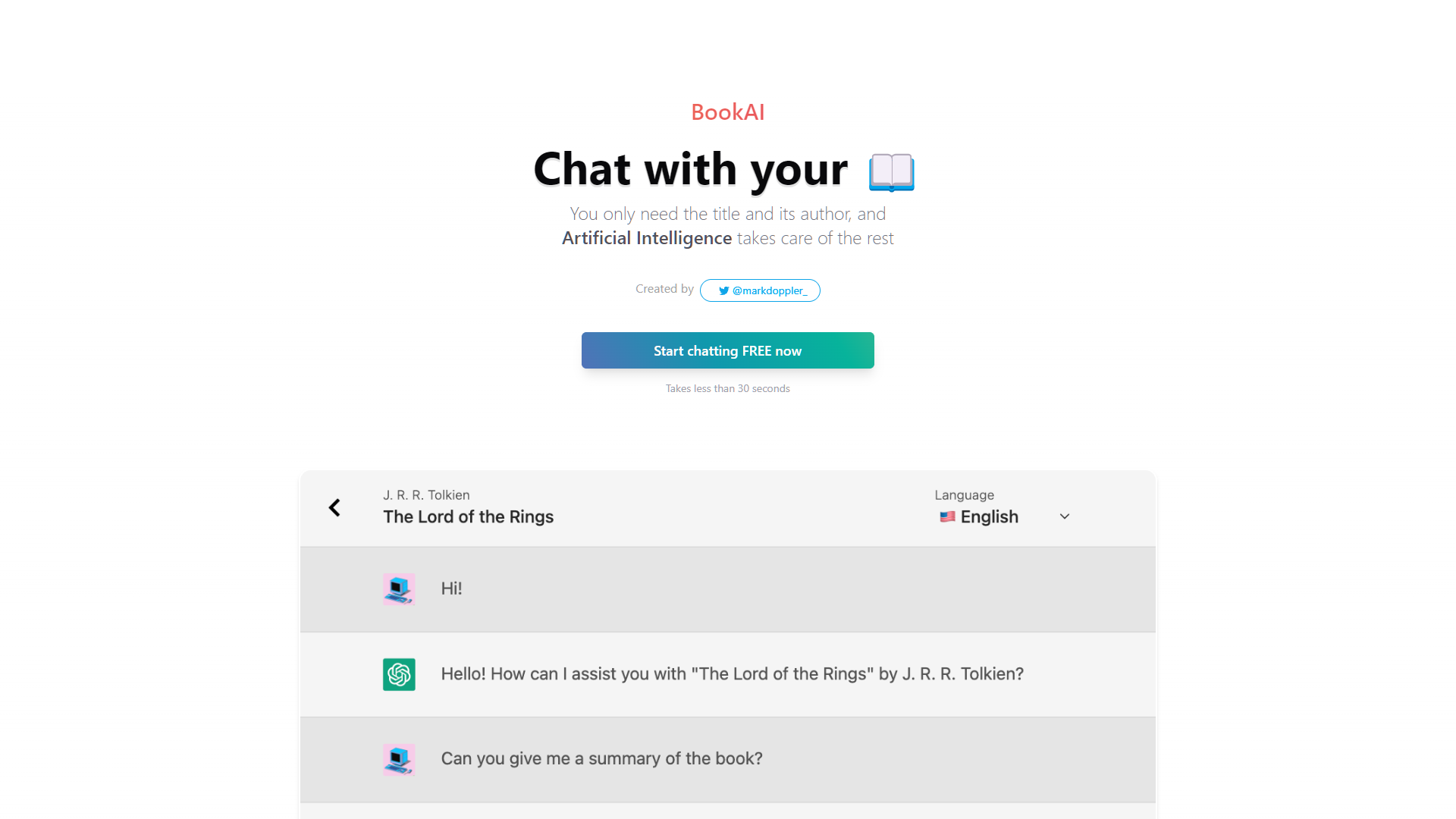 Screenshot for BookAI