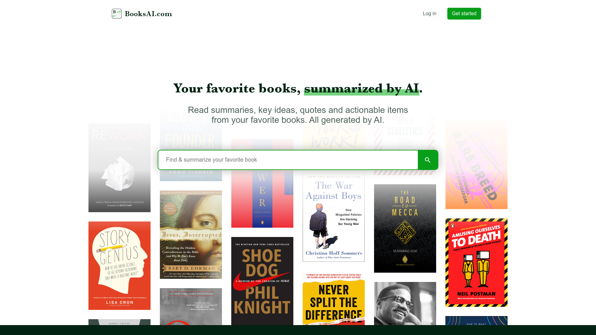 Screenshot for BooksAI.com