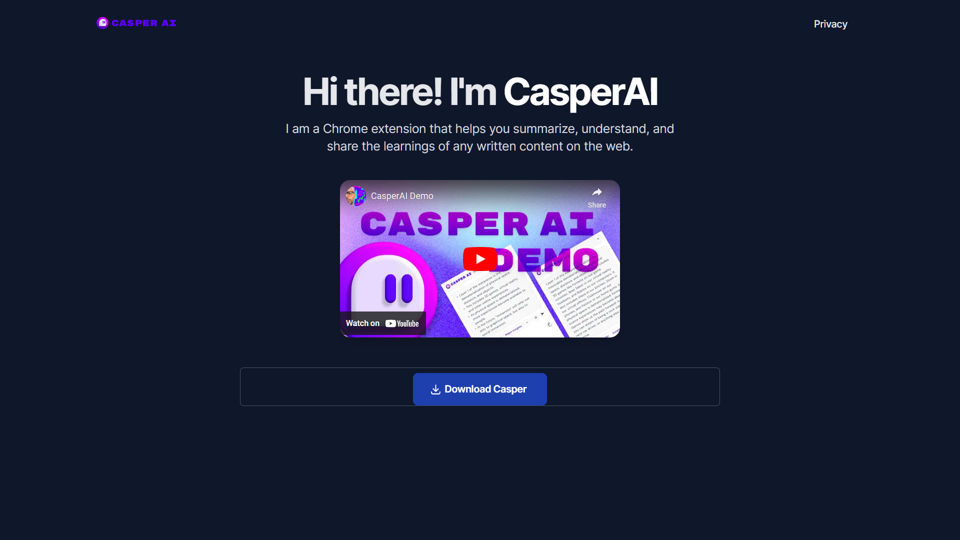 Screenshot for Casper AI