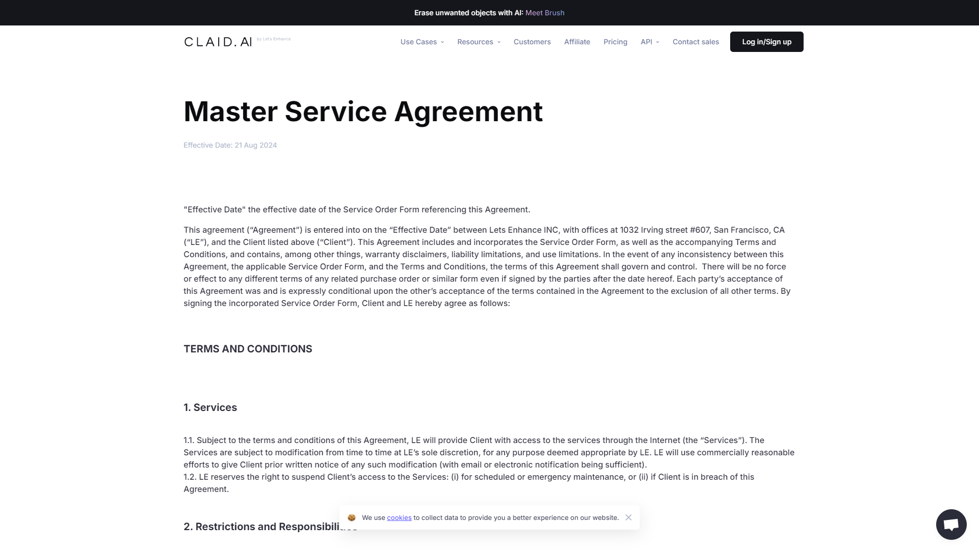 Screenshot for Claid AI