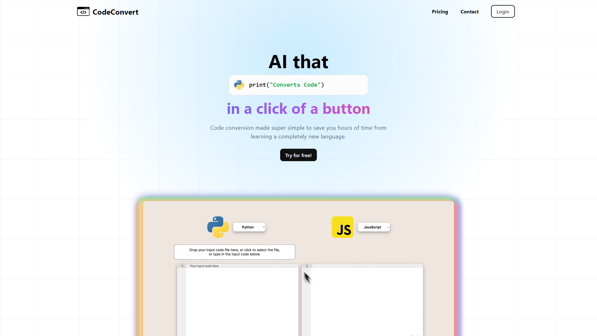 Screenshot for CodeConvert