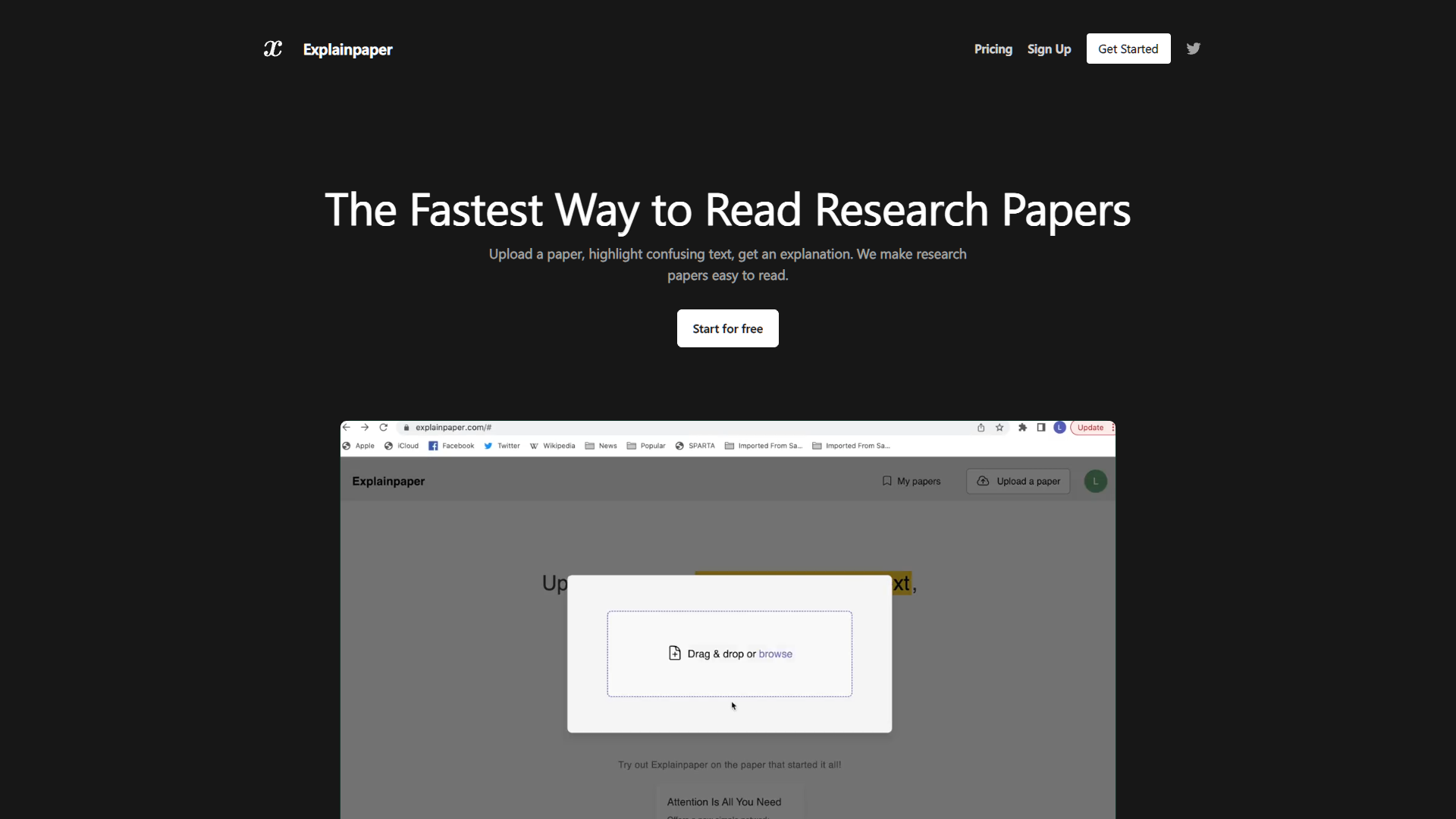 Screenshot for Explainpaper