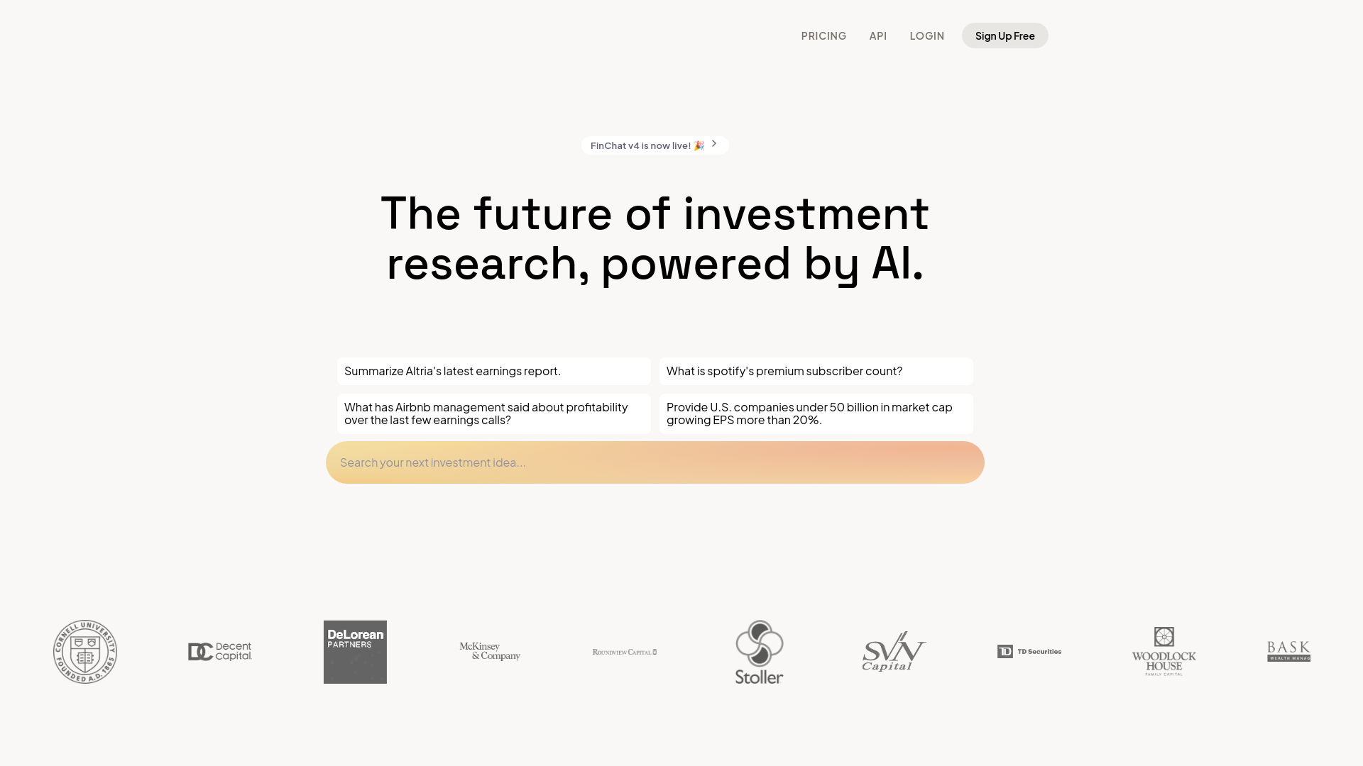 Screenshot for FinChat