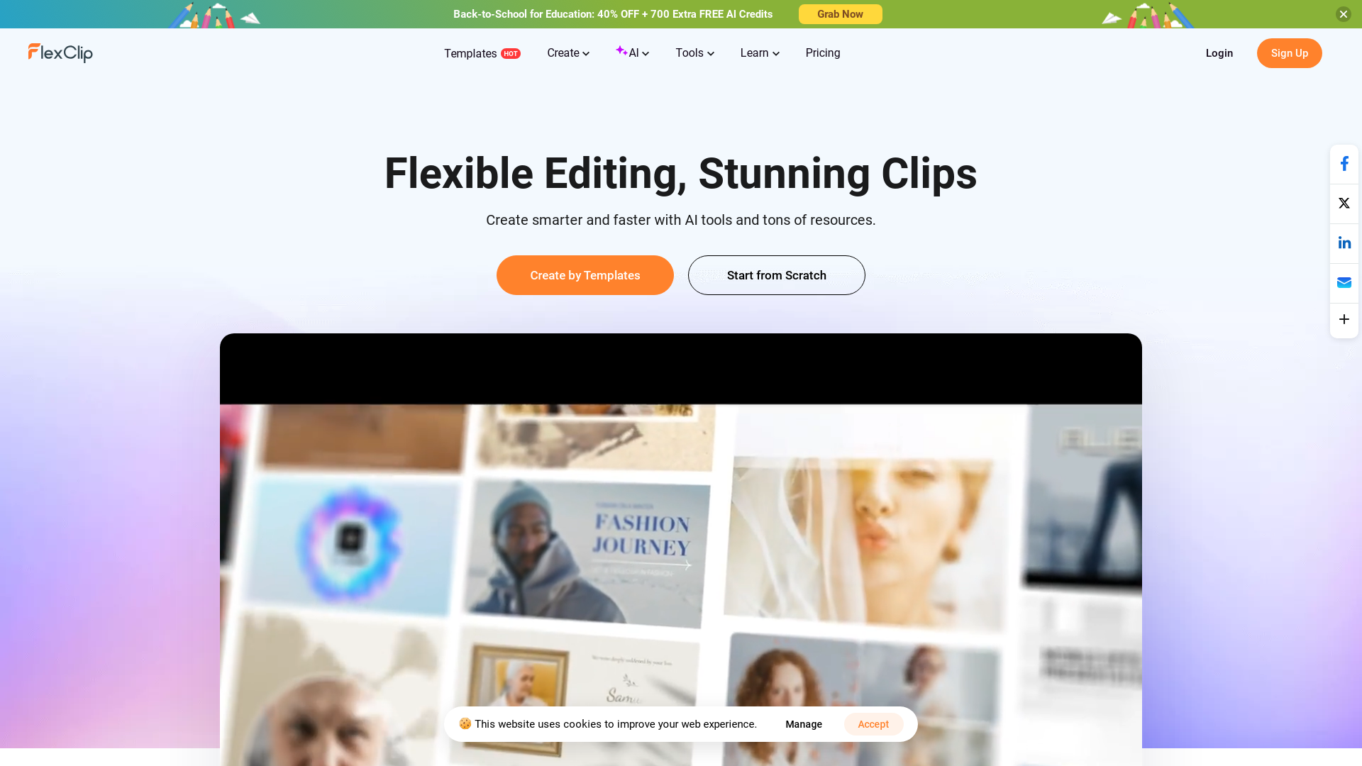 Screenshot for FlexClip