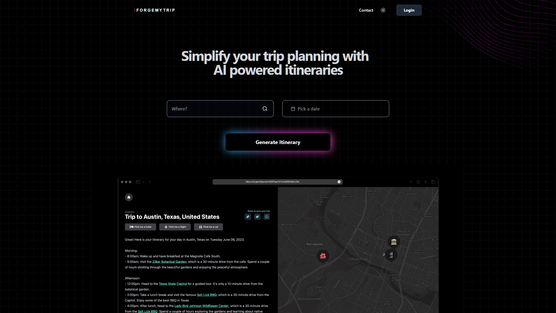 Screenshot for Forgemytrip