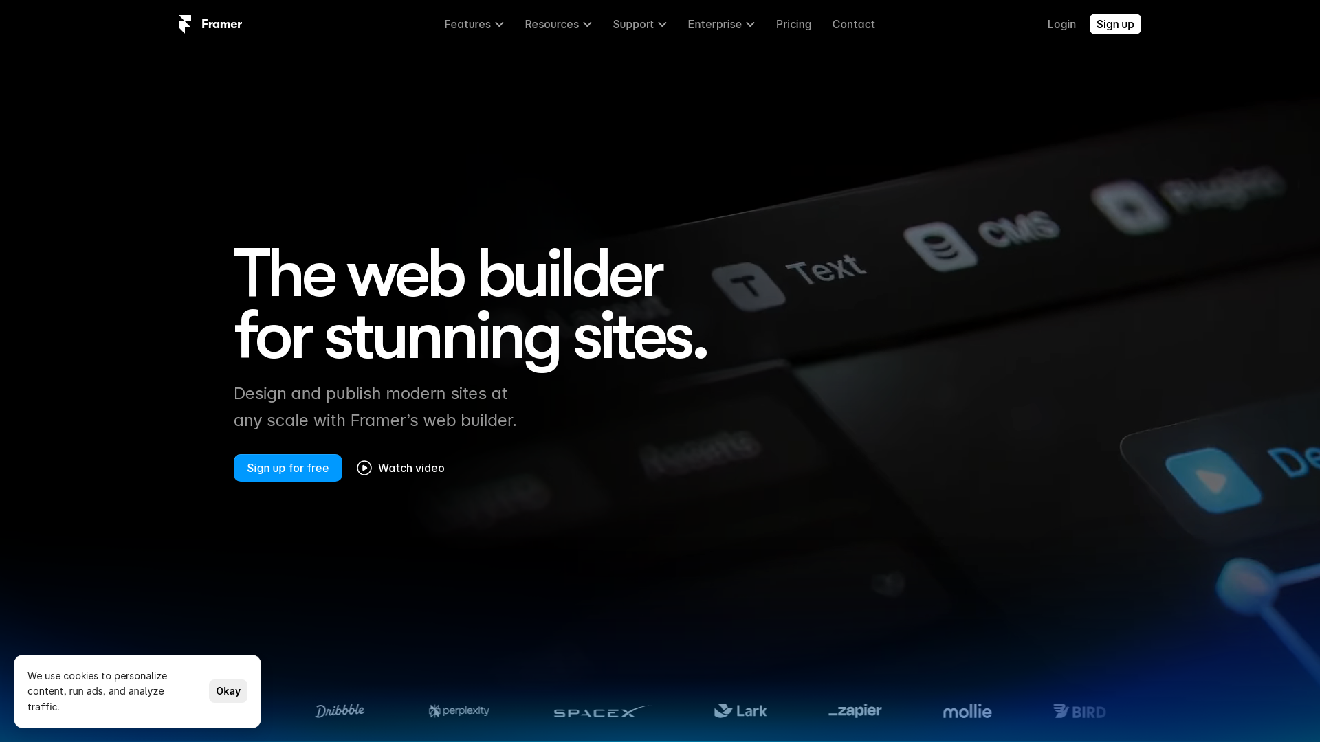 Screenshot for Framer AI