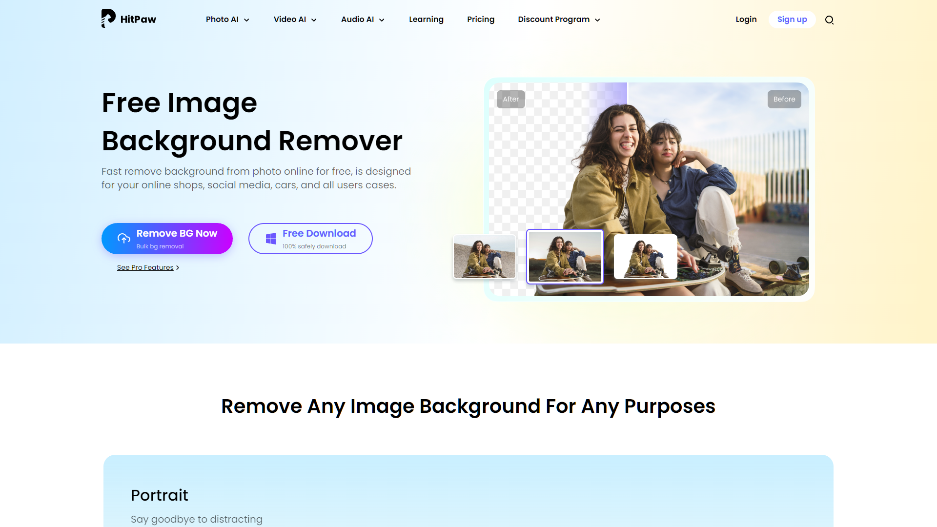 Screenshot for HitPaw Background Remover