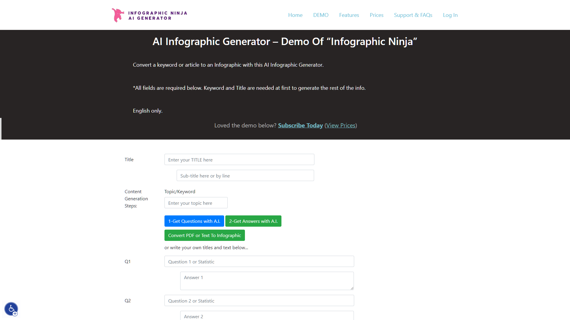 Screenshot for Infographic Ninja
